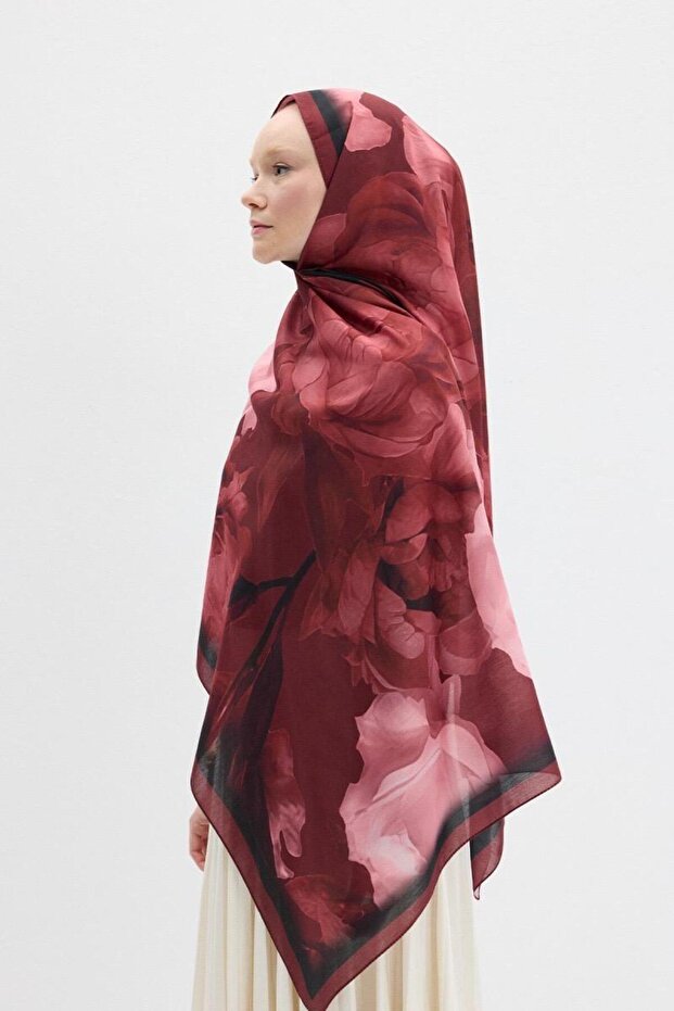 شال ناعم بنمط اللوتس - 1