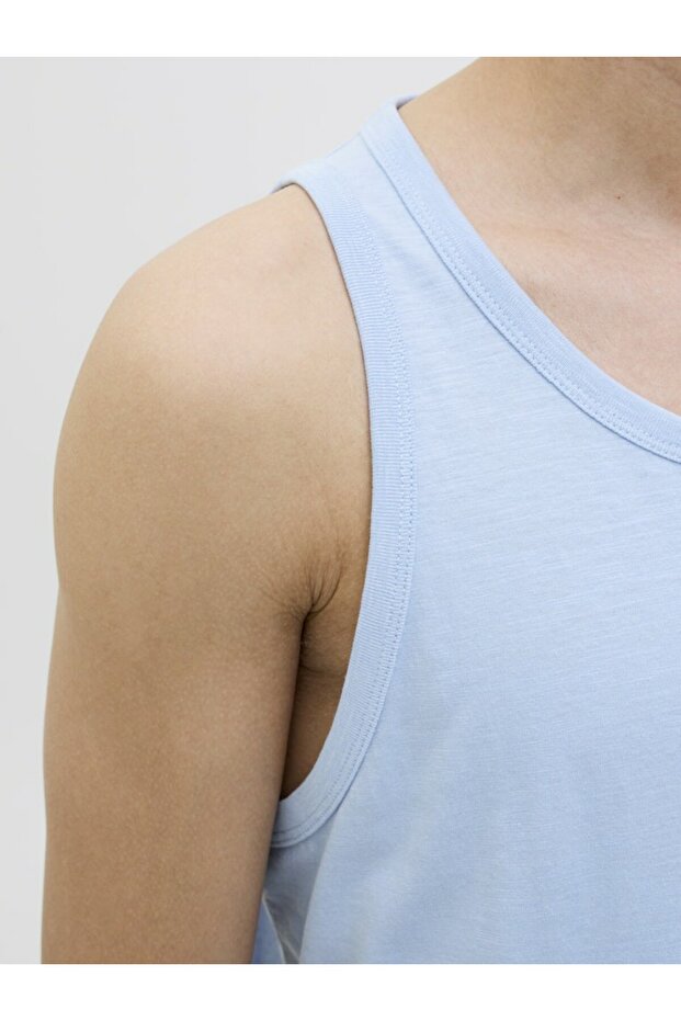 Erkek Mavi Jjone Color Summer Tanktop Sl Atlet 12269423-Chambrayb - 7