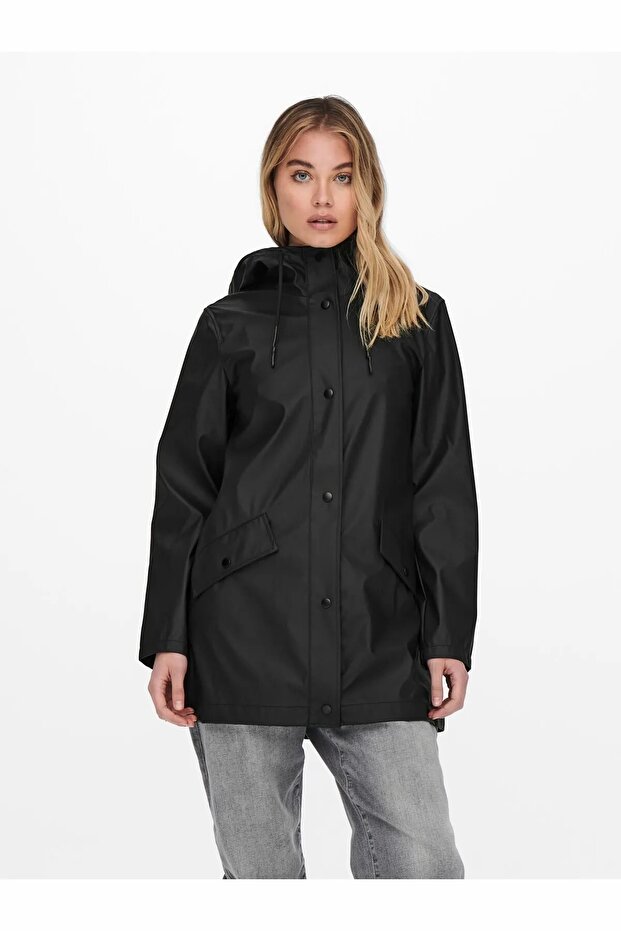 Women's Black Onlelisa Raincoat Otw Noos Coat 15261734-Black