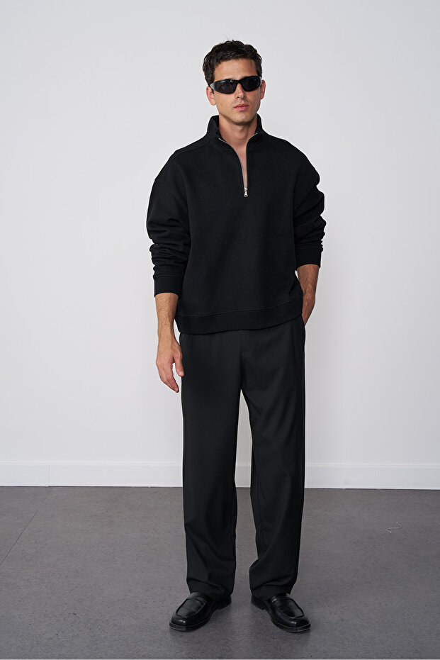 Dik Yaka Oversize Sweatshirt - 2