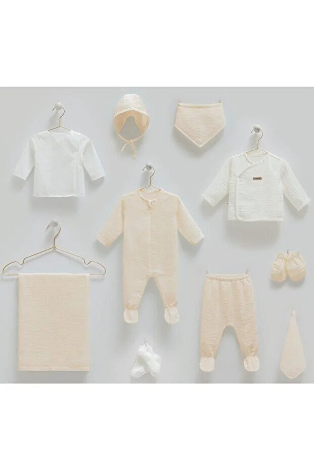 İncibaby Muslin 10-Piece Hospital Discharge Set - Soft and Breathable Fabric