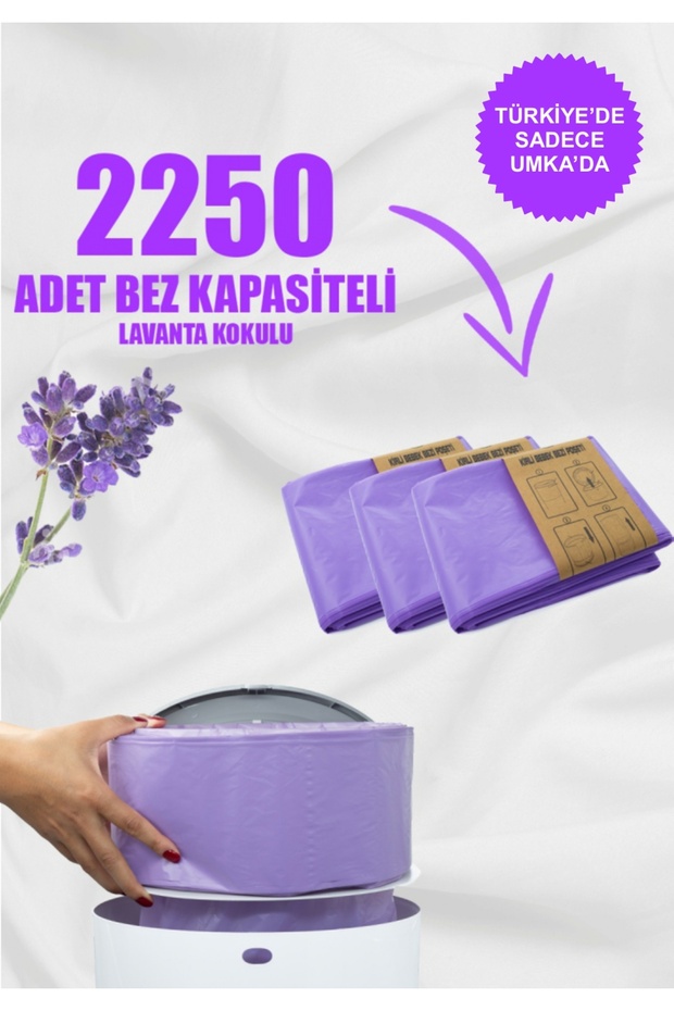 Compatible with 16Lt Trash Cans, Equivalent to 2250 Baby Diapers Capacity, Lavender Scented, 3 Domestic Packs