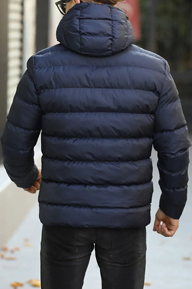 Námořnická modrá pánská bunda Puffer - odolná proti větru, Ddm-600 - 4