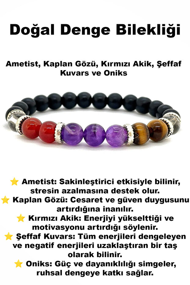 Natural Stone Chakra Bracelet Mystical Balance and Elementary Elegance