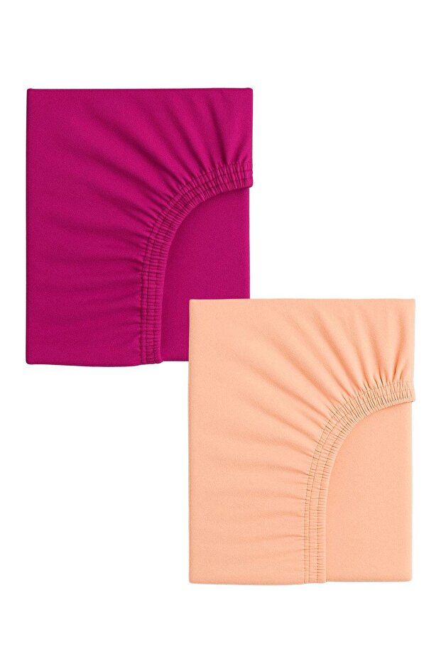 2 Pieces 70 X 120 X 20 cm Mother's Side Elastic Combed Cotton Fabric Baby Bed Sheet
