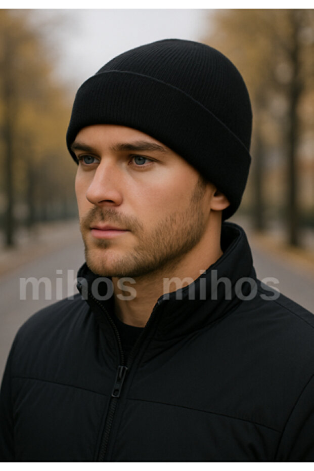 Unisex Basic Siyah Bere - 2