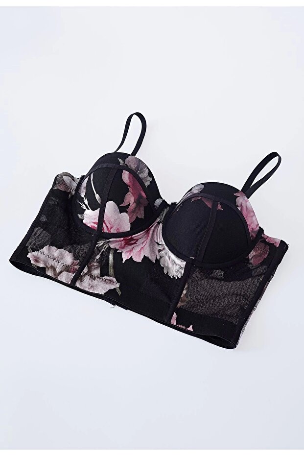 Çiçek Desen Büstiyer - 3