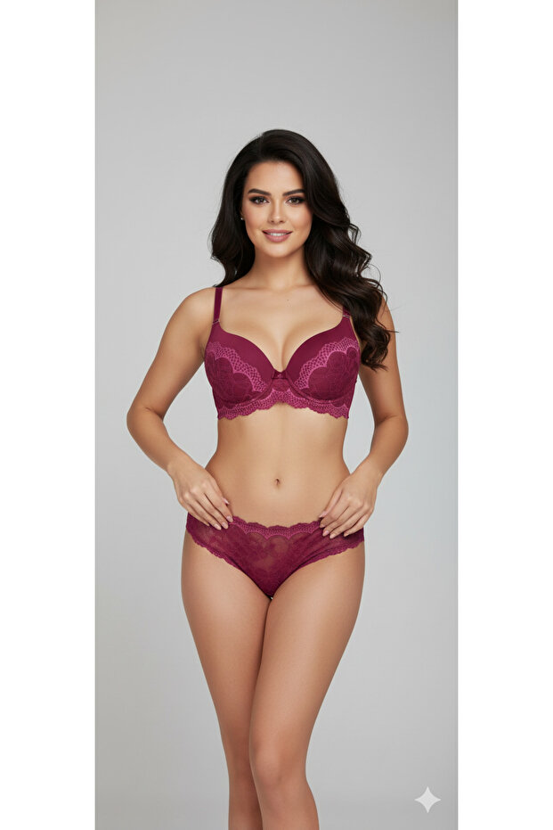 Unlined Recovery Bra Panties Lace Lingerie Set