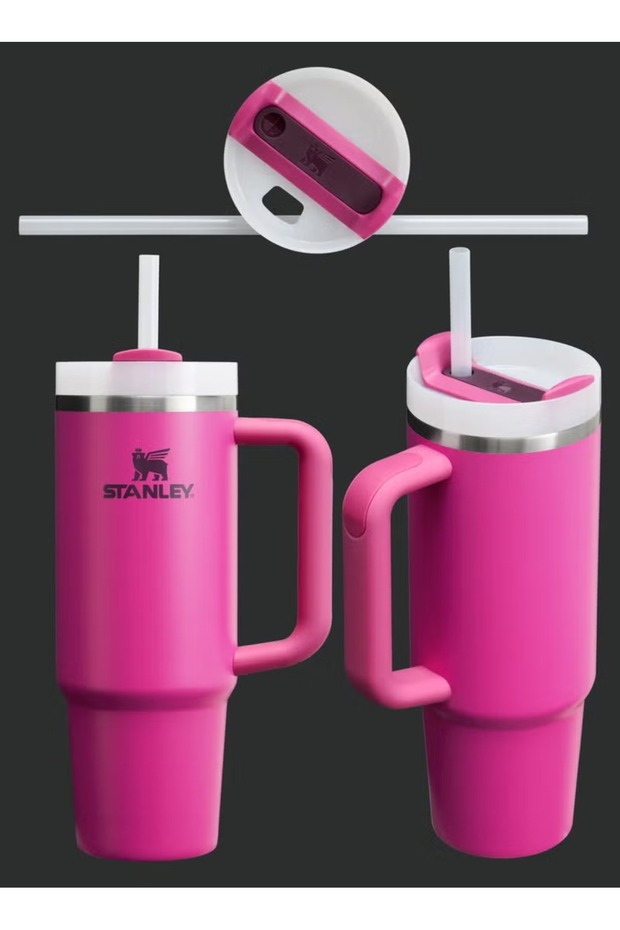 Quencher H2.0 FlowState Stainless Steel Tumbler with Lid & Straw – Hot Pink, 40 oz - 2
