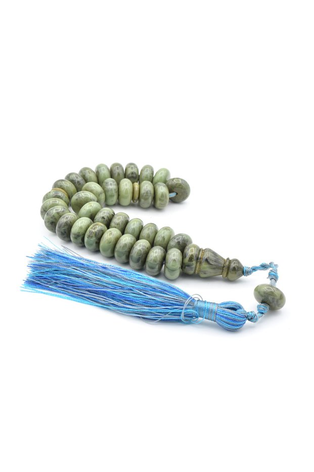 Zeyn Master Work Basque Model Gray Blue Catalin Rosary 005