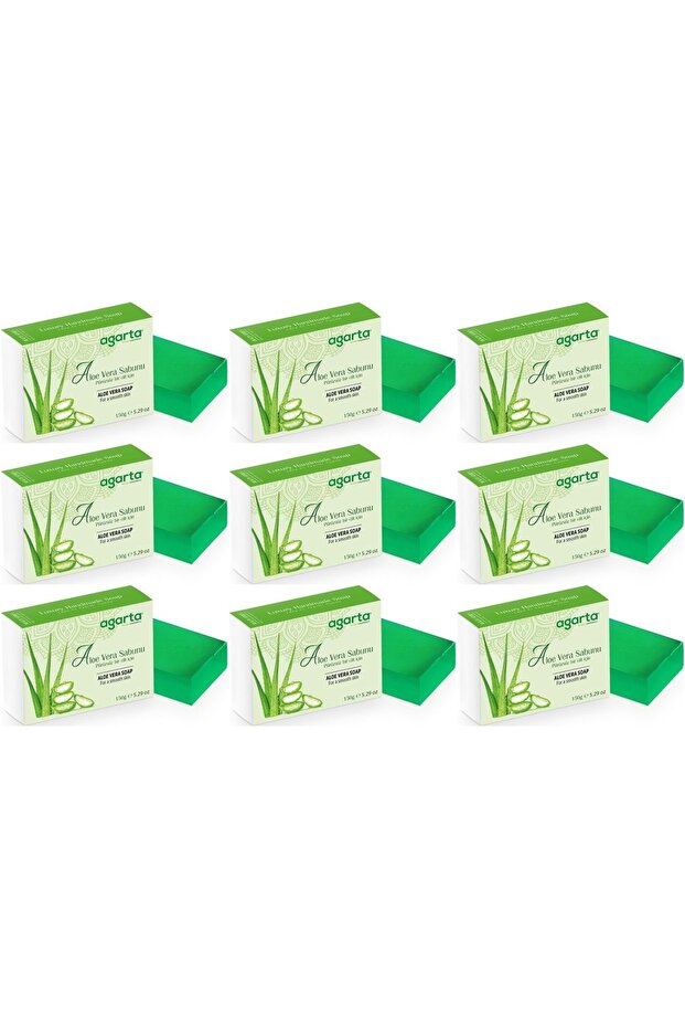 Handmade Natural Soap 150Gr Aloe Vera (Set of 9)