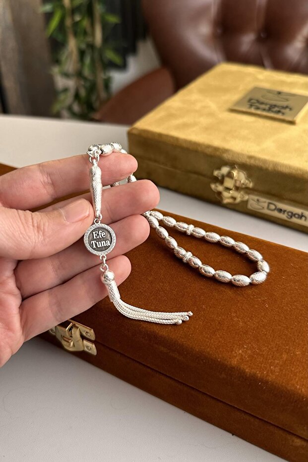 Sevdiklerinize Özel İsimli Gümüş Bilek Boy Basic Tesbih - 3