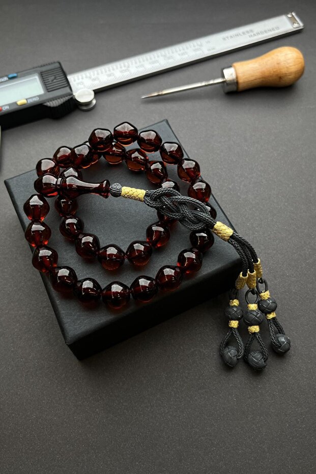 Silver Kazaz Knitted Design Fire-i Amber