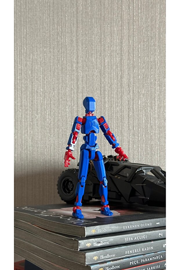Lucky 13 Aksiyon Figürü Robot Oyuncak 13cm Mavi Kırmızı - 3