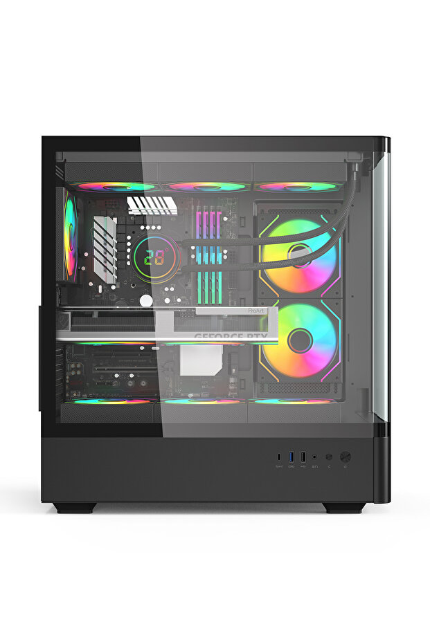 GHOST V938 6*120MM ARGB FAN ATX GAMING Case 750W 80+Bronze Type C*1+USB3.0*1+USB2.0*1 - 3