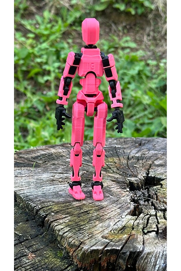 Lucky 13 Aksiyon Figürü Robot Oyuncak 13cm Pembe Siyah - 1