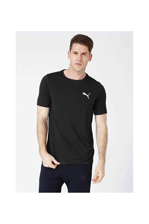 ACTIVE Small Logo Tee-Puma Black Tişört - 3