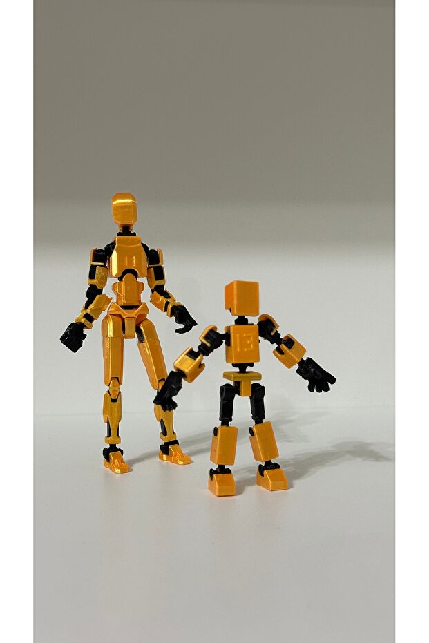 Lucky 13 Mini 13 Aksiyon Figürü Robot Oyuncak 2'li Altın Set - 6