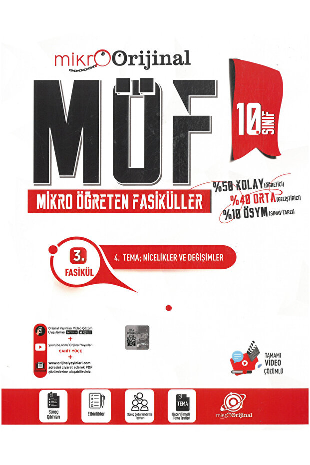 Orijinal Mikro 10. Sınıf Matematik Möf Mikro Öğreten Fasiküller MAARİF MODELİ 2026 - 6