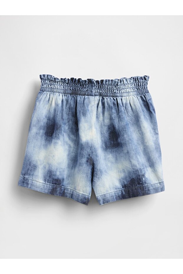 Kız Bebek Mavi Denim Pull-On Şort - 2