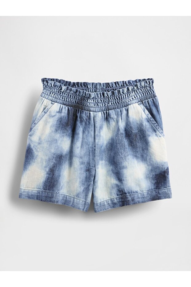 Kız Bebek Mavi Denim Pull-On Şort - 3