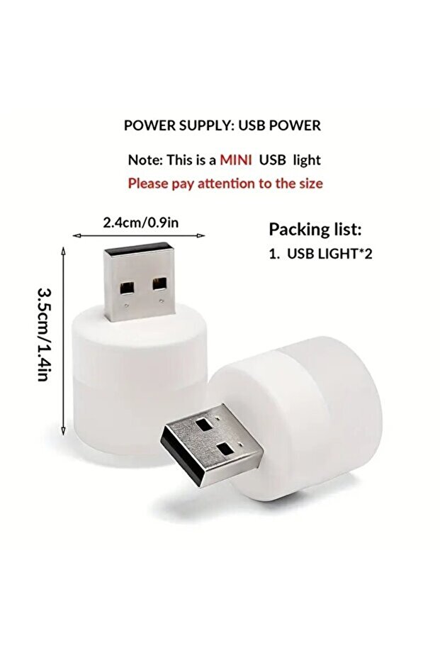 TAŞINABİLİR MİNİ USB LED SARI GÜN IŞIĞI TASARRUFLU USB KİTAP OKUMA GECE LAMBASI-MASA LAMBASI - 2