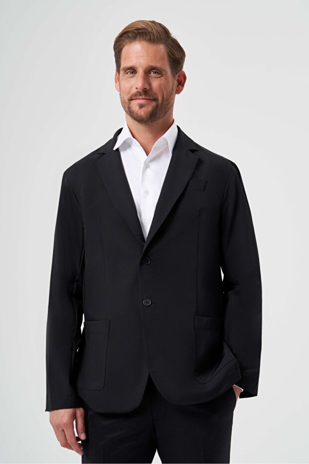 سترة رجالية سوداء - 5