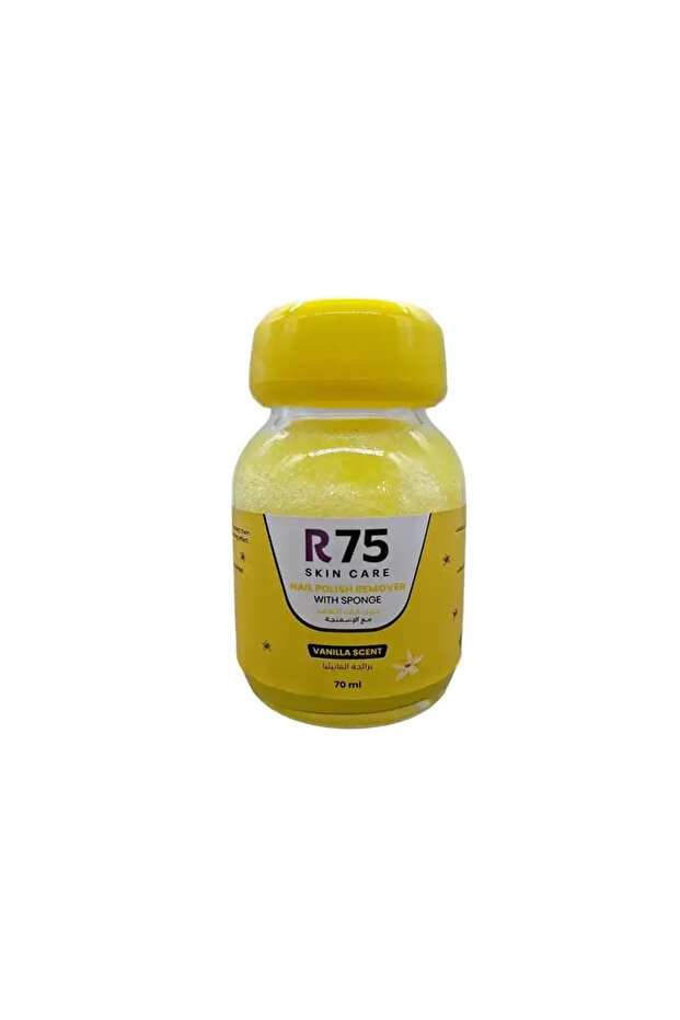 مزيل طلاء أظافر R75 مع إسفنجة - برائحة الفانيليا - 180 جم