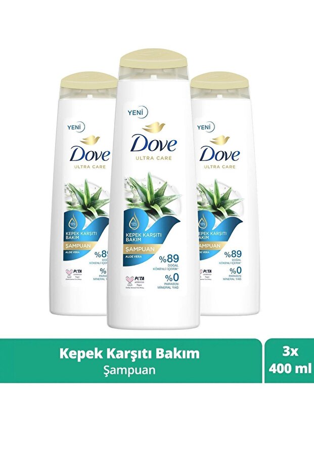 ŞAMPUAN KEP.KAR. ALOE VERA 400ML 3 ADET - 1
