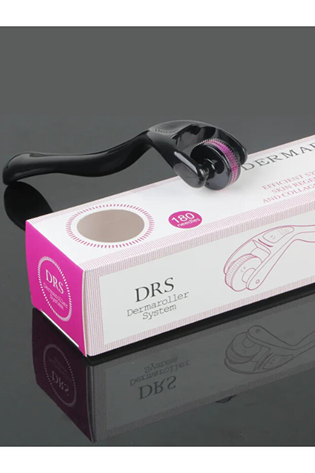 Titanium Tip 180-Needle Derma Roller 0.25mm Skin Renewal and Eye Contour Massage Tool