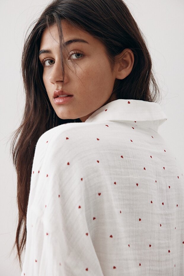 Pamuklu Muslin Pijama Takımı - 5