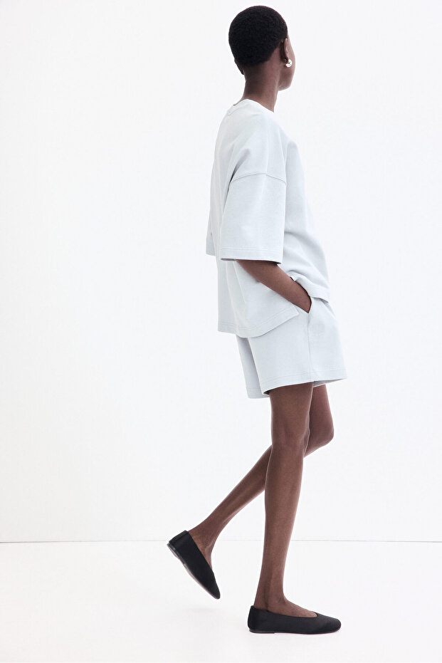 Bol Kesimli Sweatshirt Şort - 5