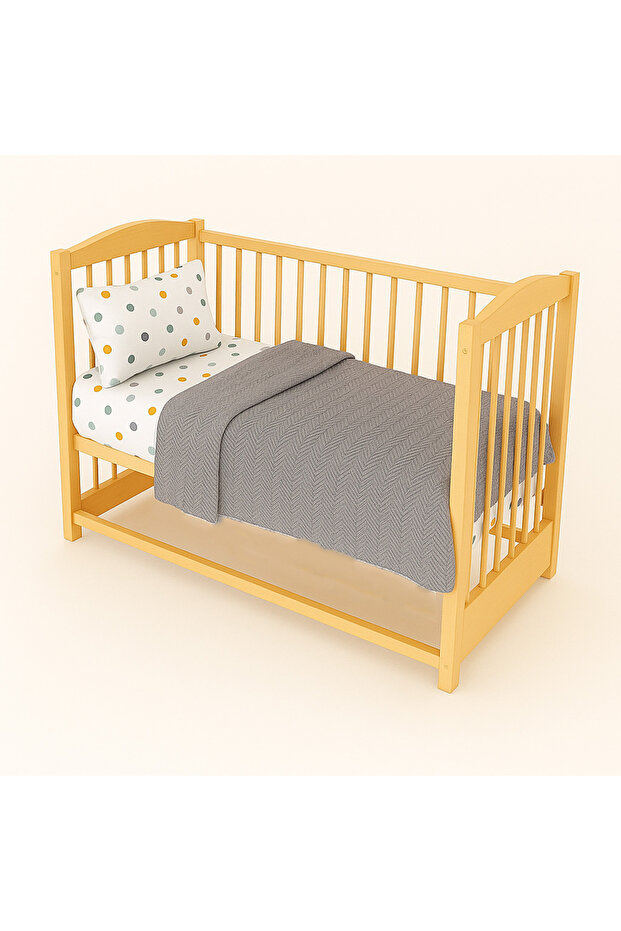 Baby & Kids Cotton Pique Set Poplin Cotton Fabric Elastic Sheet and Pillow Case 60X120 70X130