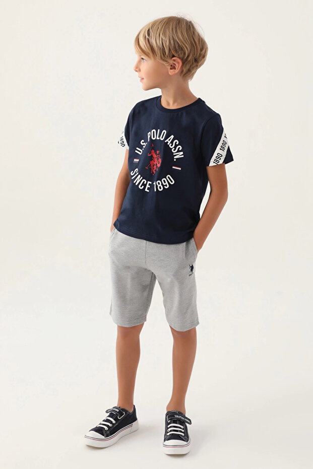 U.S. Polo Assn Licensed Three Colors Cream Boys' Bermuda Suit