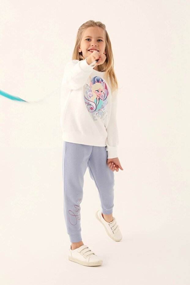 KIZ ÇOCUK EŞOFMAN TAKIMI - KREM - 2