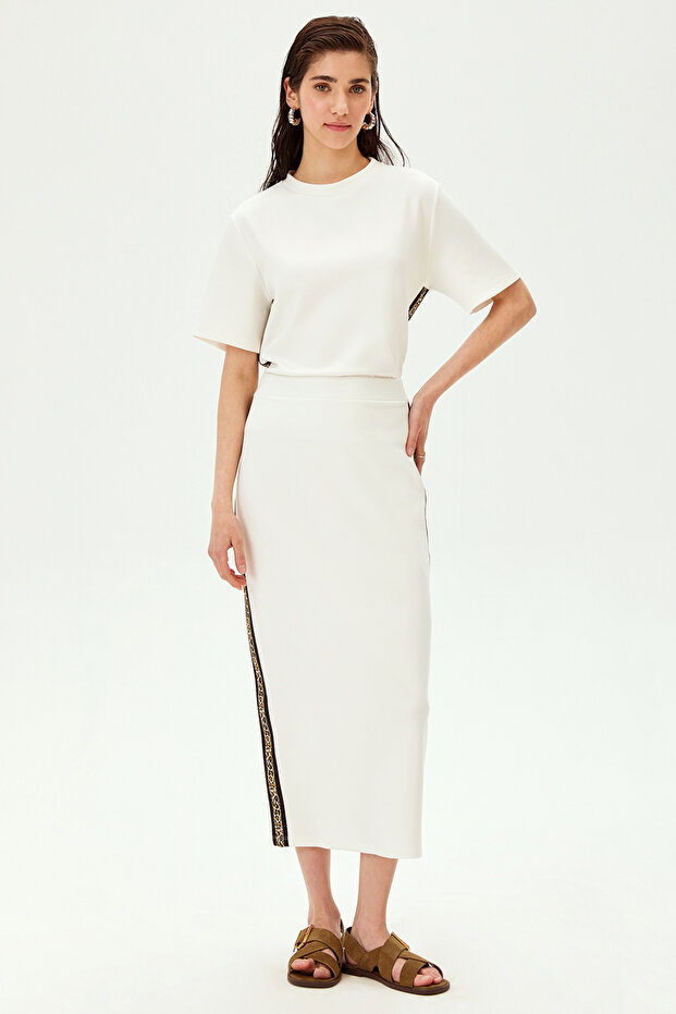 Midi Regular Örme Etek - 2