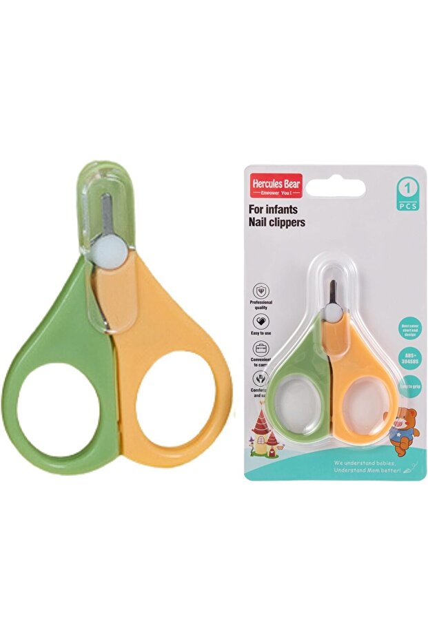 Baby Nail Clipper Manicure - Plastic and Stainless Steel Nail Clippers, Scissor Cutter with C