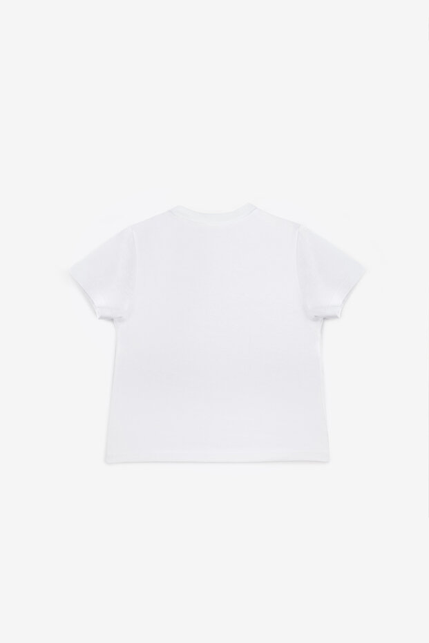 Beyaz Penye Basic Çocuk Tişört - 2