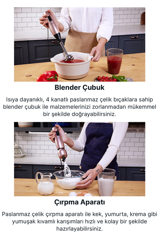 Mr.chef Quadro 1000 W Güçlü Blender Seti - Geniş Hazne - Güçlü Performanslı Mutfak Robotu - 4