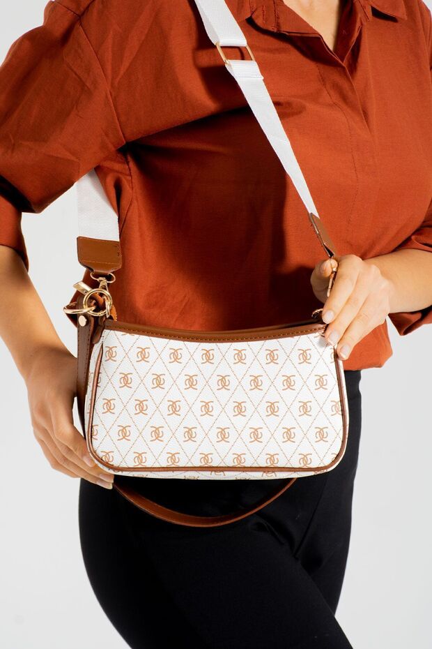 Adjustable Cross Strap Patterned Stylish Minimal Bag - 5