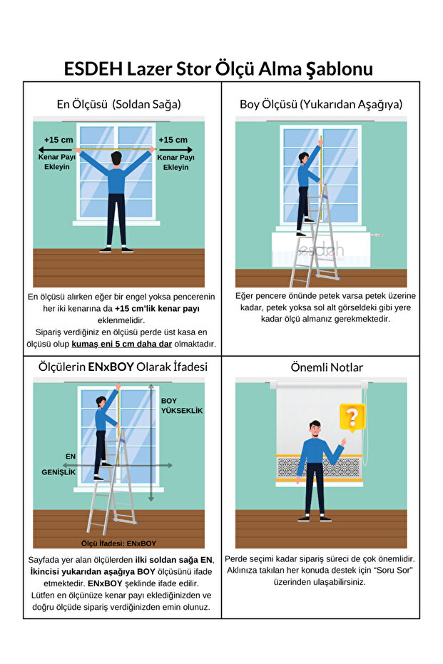 Lazer Kesim Stor Perde - Kalın Mat Model - 3