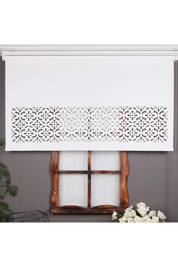 Lazer Kesim Stor Perde - Kalın Mat Model - 7