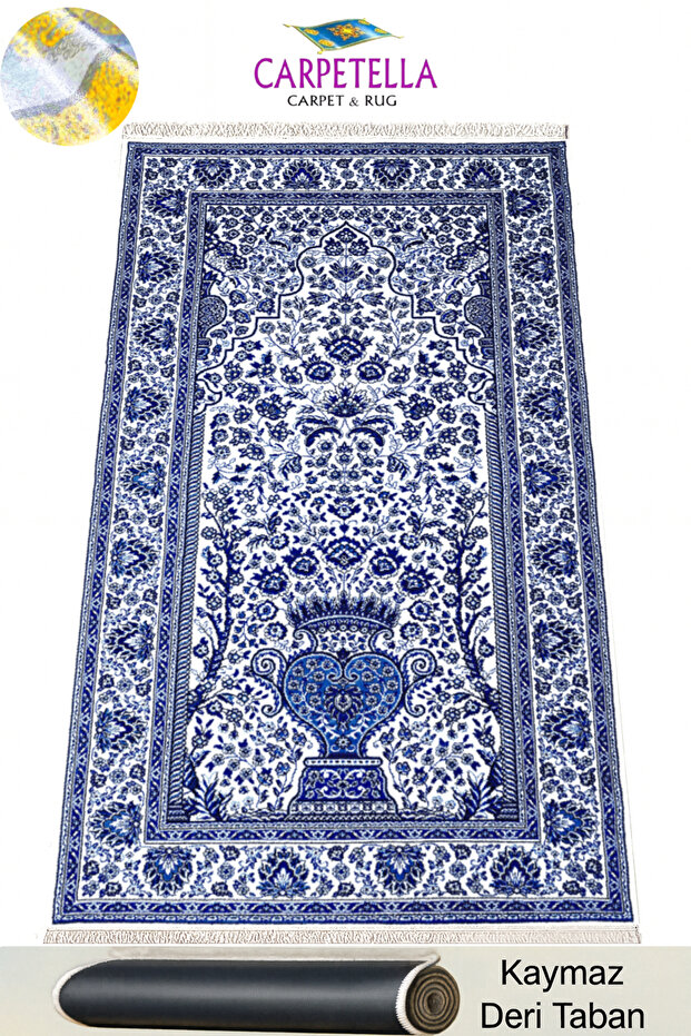 Luxury Velvet Prayer Rug Soft Non-Slip Prayer Mat