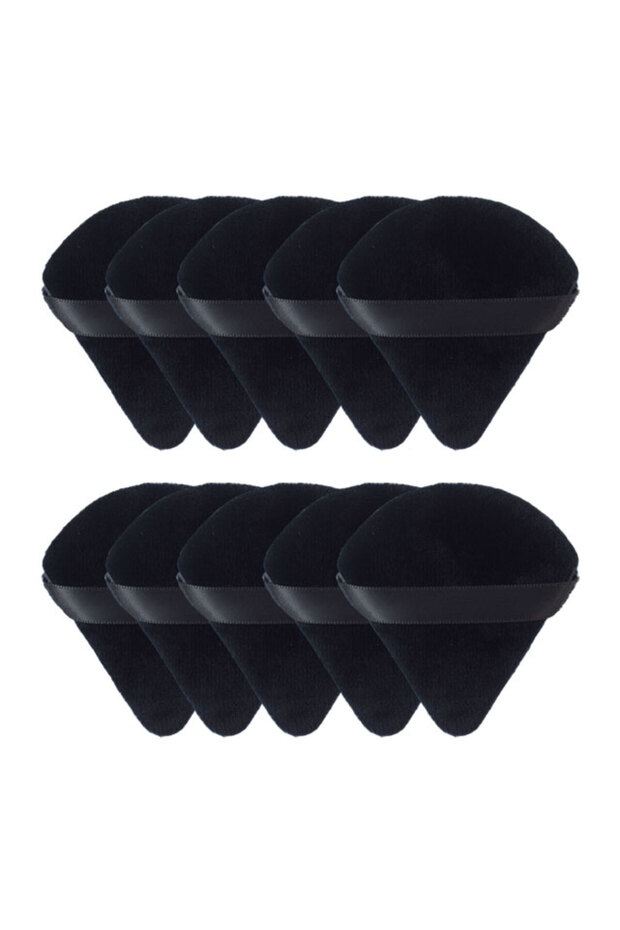 10pcs black 10/20Pcs Triangle Velvet Powder Puff Pizza Flours Mini Face Makeup sponge Cosmetics Wash