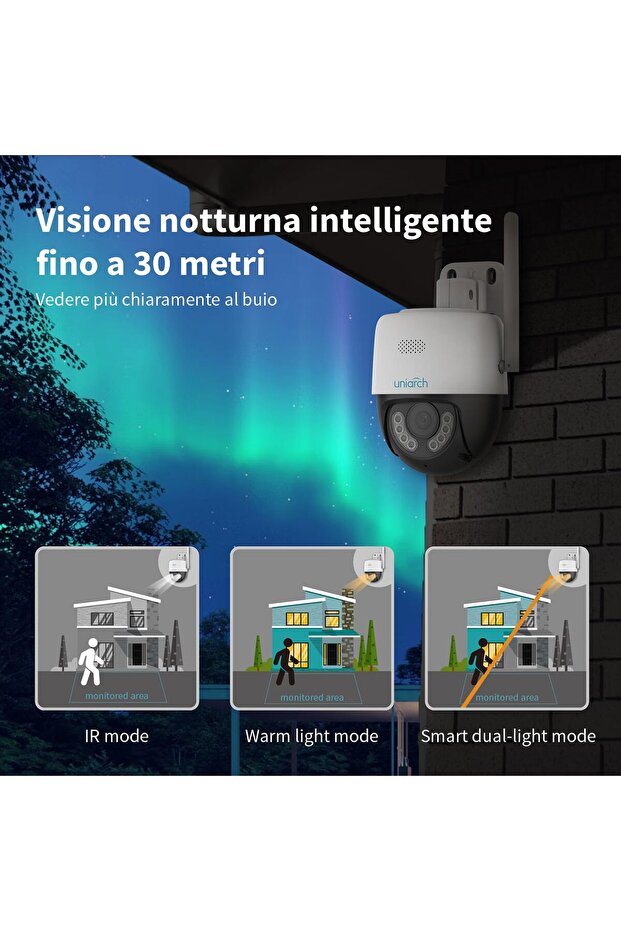 3MP Pan & Tilt WiFi Security Camera Outdoor IP66 Waterproof Dome CCTV 1/2.8" CMOS Sensor, - 2