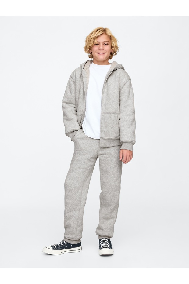Erkek Çocuk Gri VintageSoft Sherpa Eşofman Altı - 1
