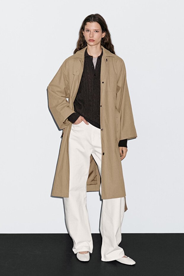 Pamuklu trençkot - 1