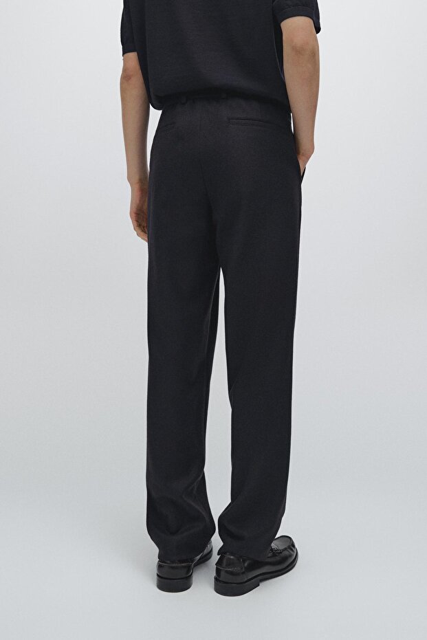Yün karışımlı klasik pantolon - 3