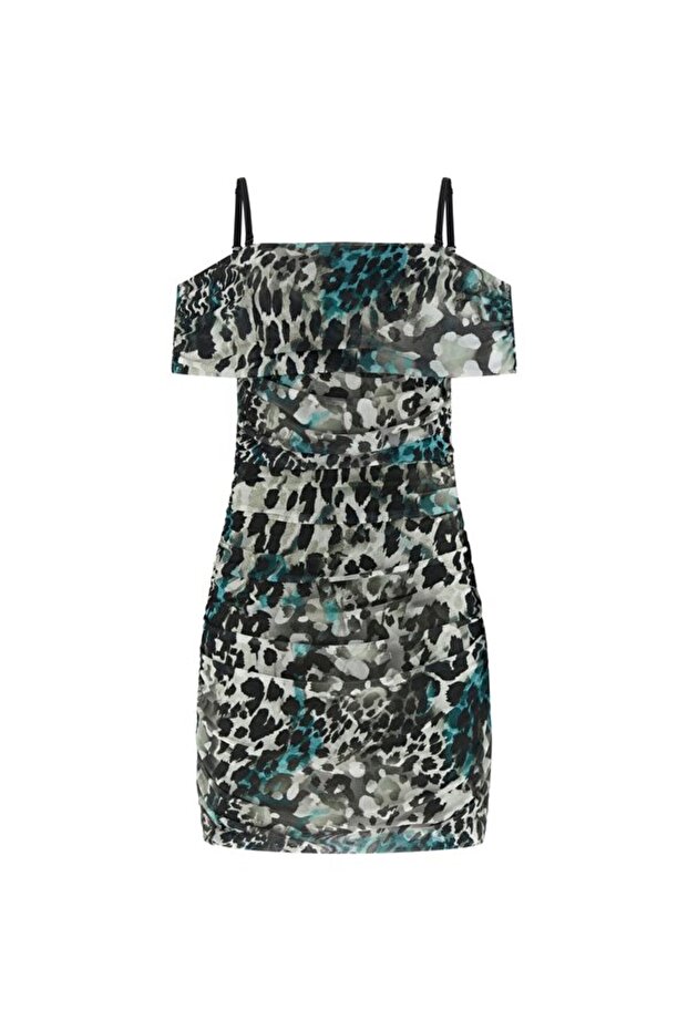 Off Shoulder Kadın Elbise - 6