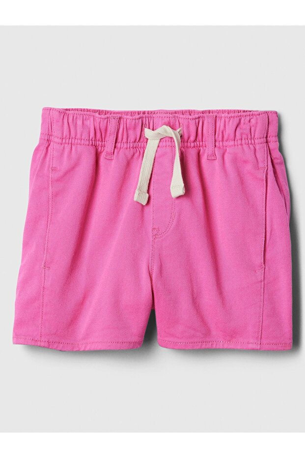 Kız Çocuk Pembe Easy Denim Pull-On Şort - 1